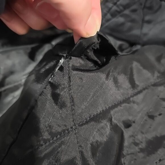 Soft Silk Oversized Zip Jacket SzLg VTG MargueriteLi Quilted Street Money Urban - Picture 10 of 11